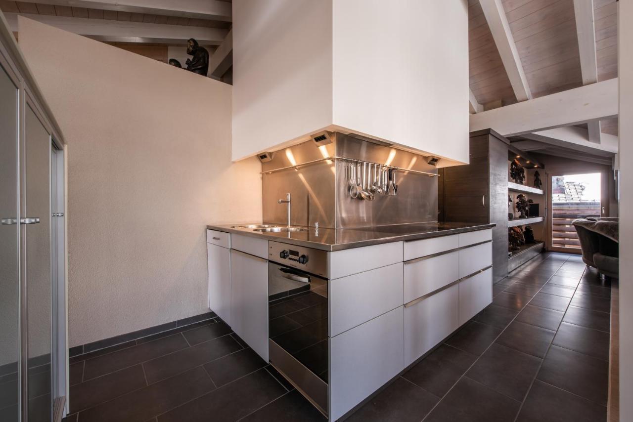 Chalet Schneehoren Penthouse Wengen Bagian luar foto