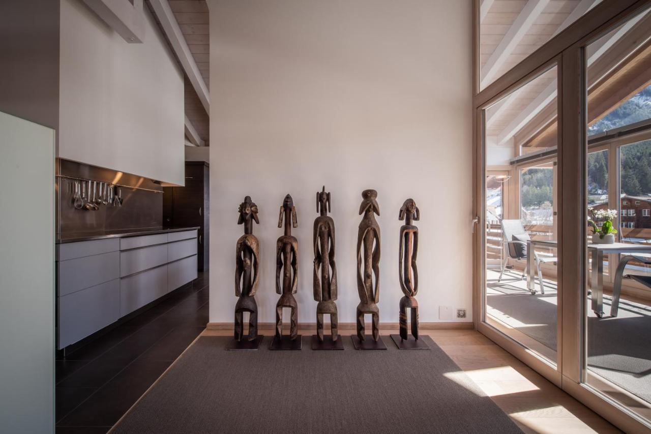 Chalet Schneehoren Penthouse Wengen Bagian luar foto