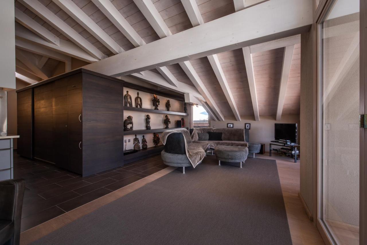 Chalet Schneehoren Penthouse Wengen Bagian luar foto